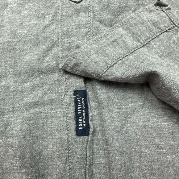 COPY - Roark Gray Short Sleeve Casual Button Down Shirt - Picture 3 of 8